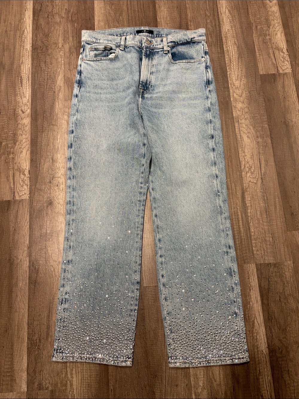 NWOT 7 For All Mankind Logan Rhinestone Jeans